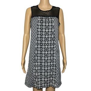 xhilaration black and white sleeveless dress womens medium